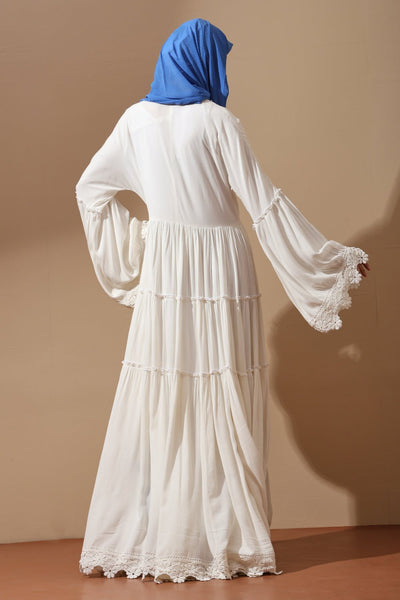 Boho Bloom Embroidered Abaya - EastEssence.com