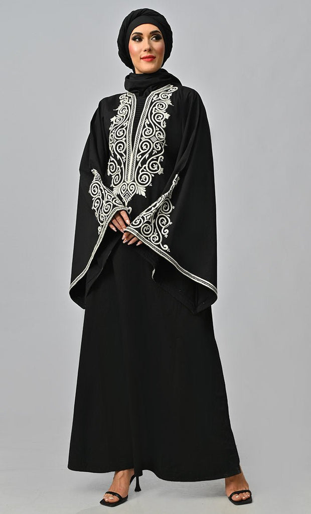 Arabic Beautiful Dori Work Detailing Abaya