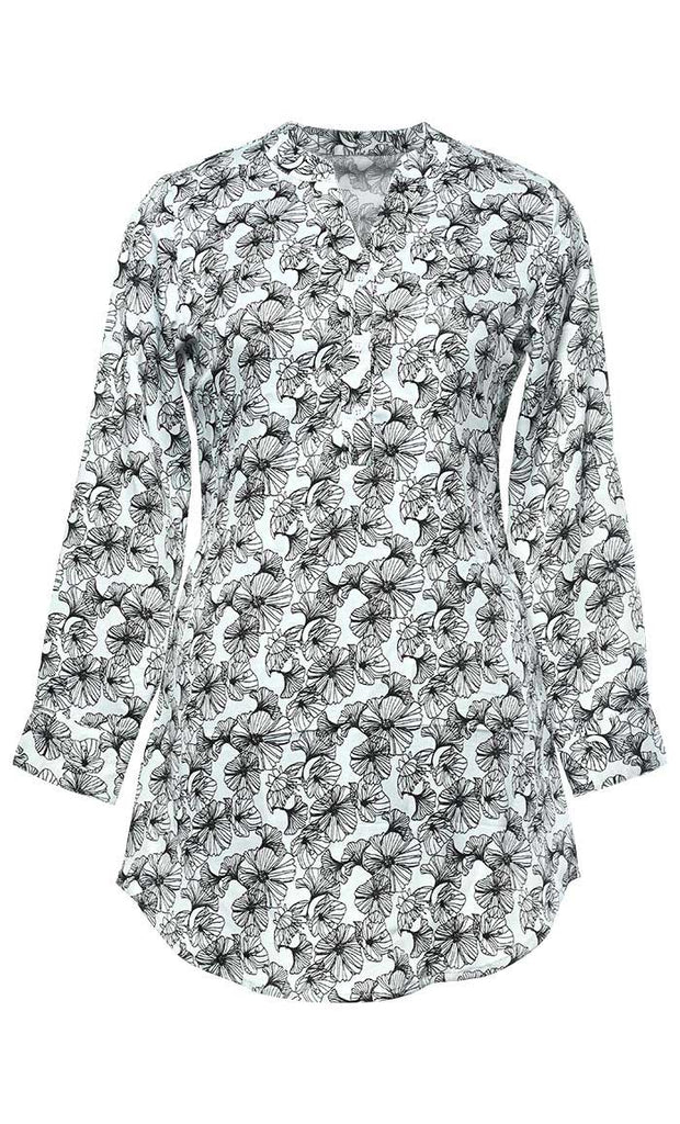 Basic Slip On Button Front Tunic With Pockets - EastEssence.com