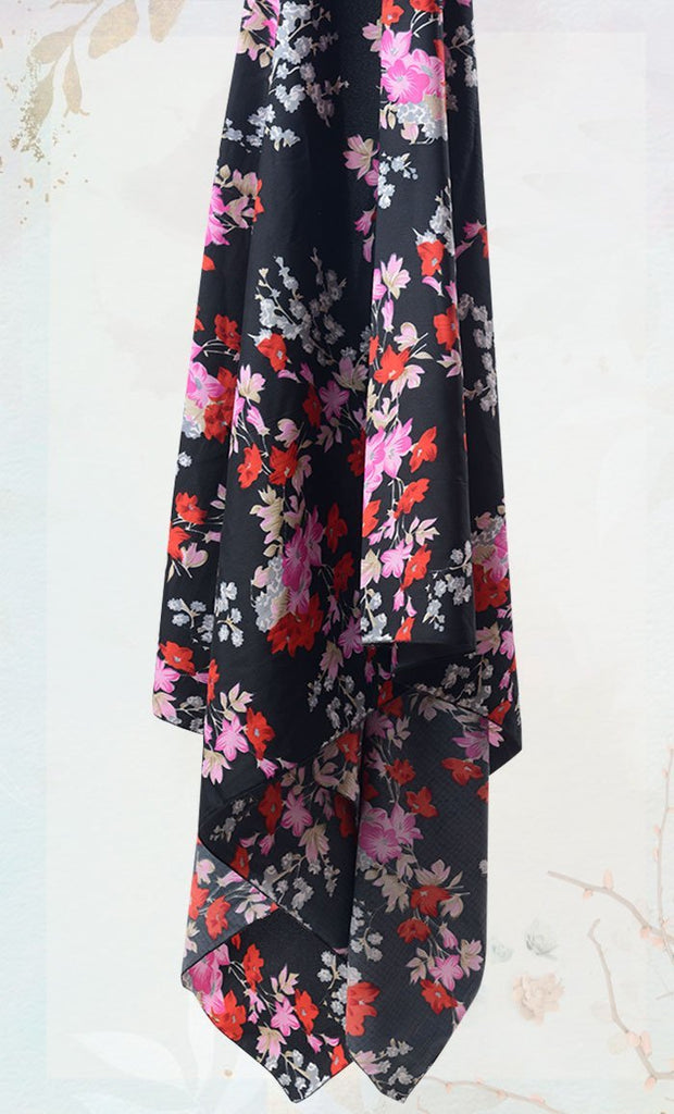 Beautiful Multi-Color Floral Printed Abaya