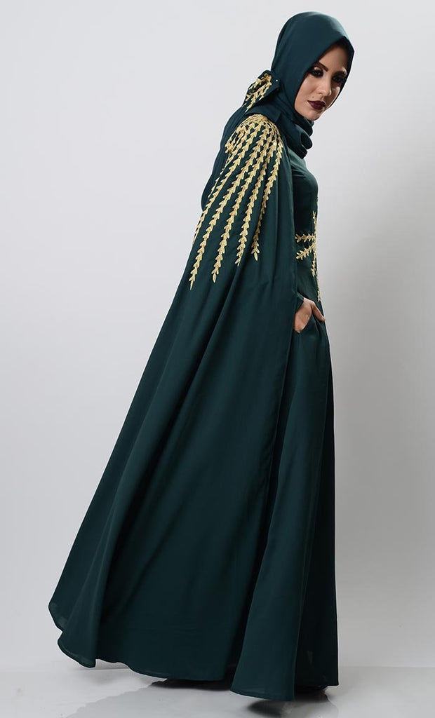 Dramatic Lavish Embroiderd Abaya