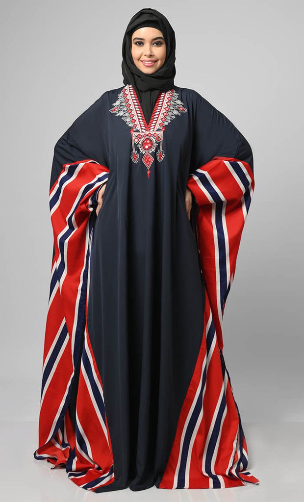 Dubai Print Kaftan Style Long Abaya