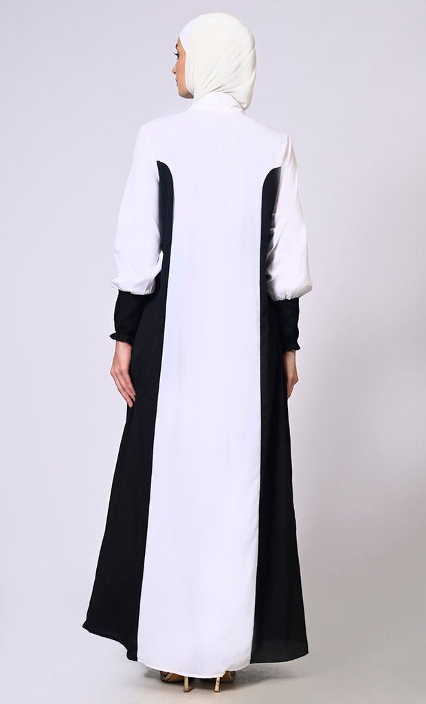 Effortlessly Stylish: Princess Cut Front open Black Shrug with Lining & Pockets - EastEssence.com