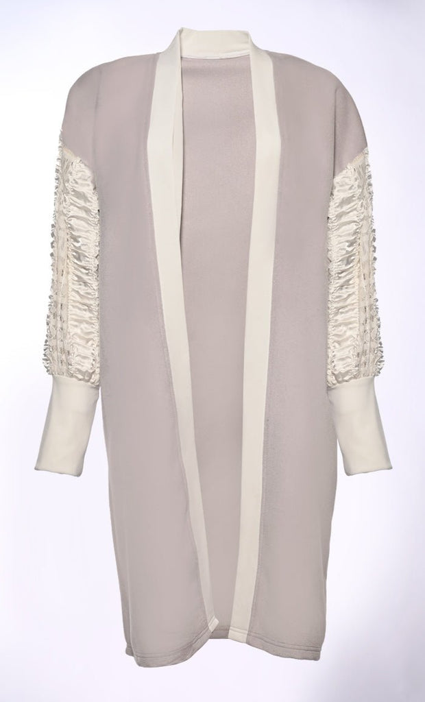 Front Open Shrug with Voluminous Sleeves - EastEssence.com