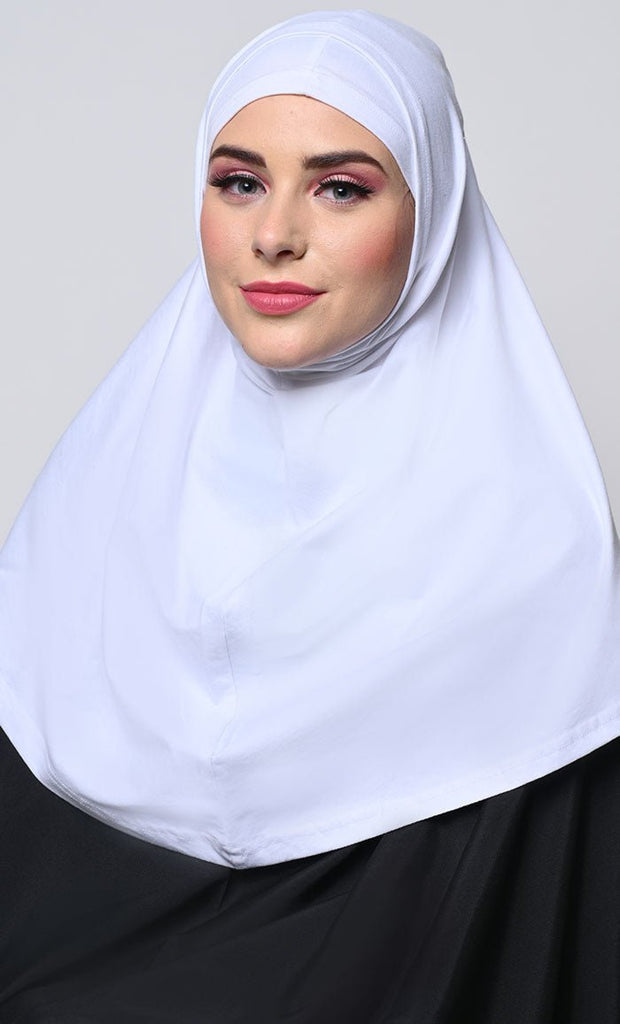 Full Cover Up White Almirah+Hijab Set - EastEssence.com