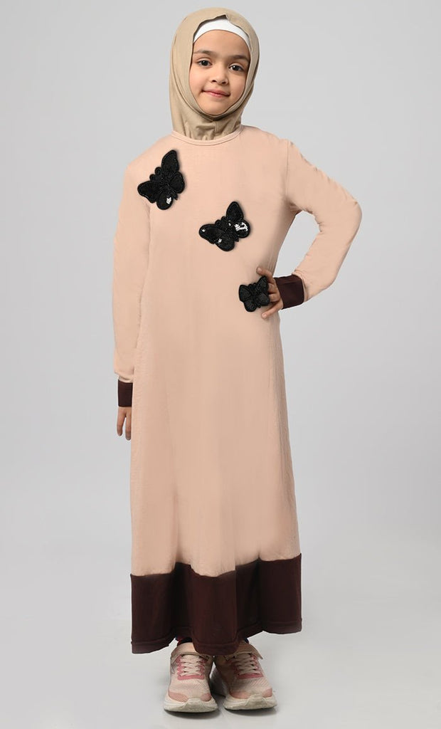 Girl's Modest Muslim Everyday Wear Abaya - EastEssence.com