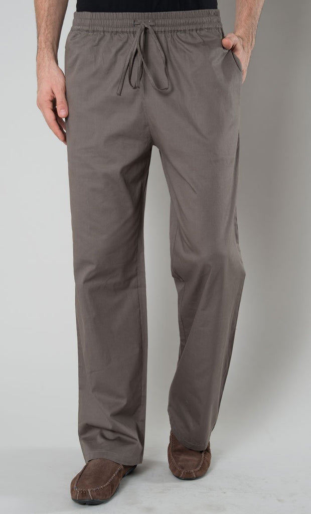 Grey Men's Cotton Pants - EastEssence.com