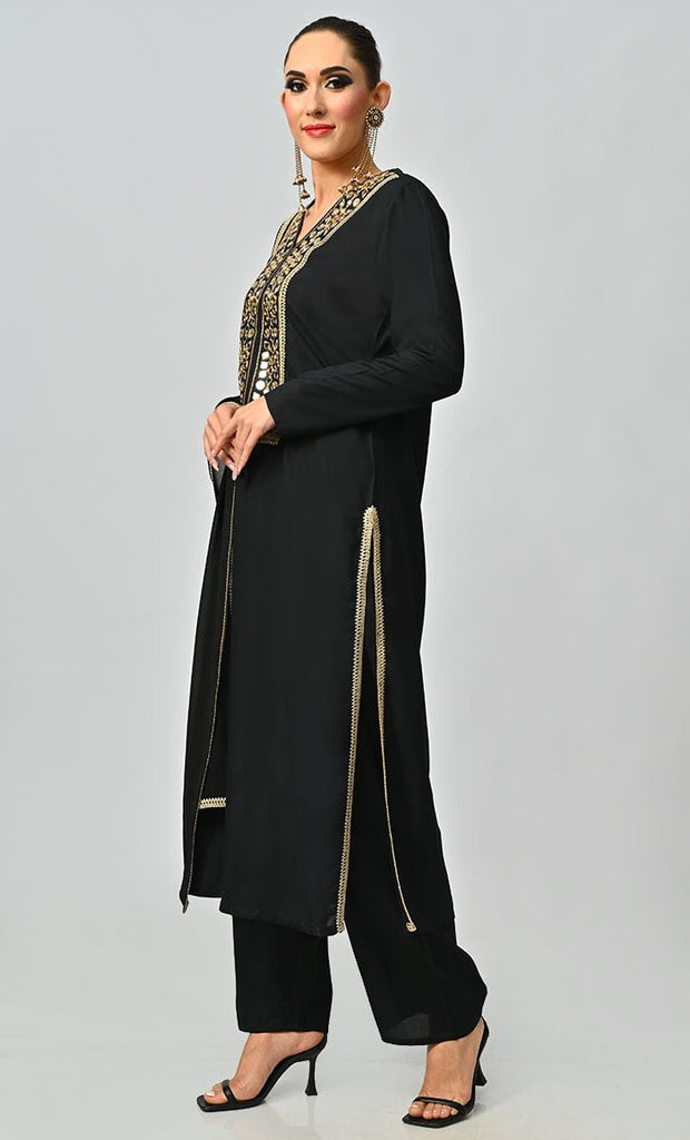 Islamic Jamil Mirror Work Detailing Salwar Suit