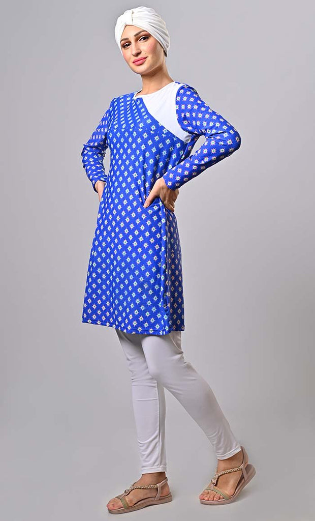 Islamic Modest Dazzlingdives Swimwear With Cap (3Pc Set) - EastEssence.com