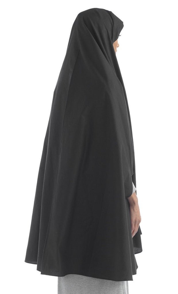 Black Khimar-Long Prayer Women'S Hijab