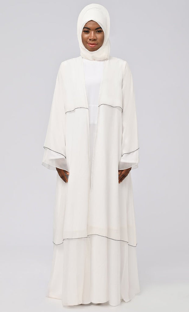 Maghrib Modest Tiered Detailing Prayer Dress For Women - EastEssence.com