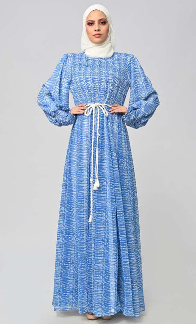 Majestic Fusion: Islamic Printed Bisht Abaya