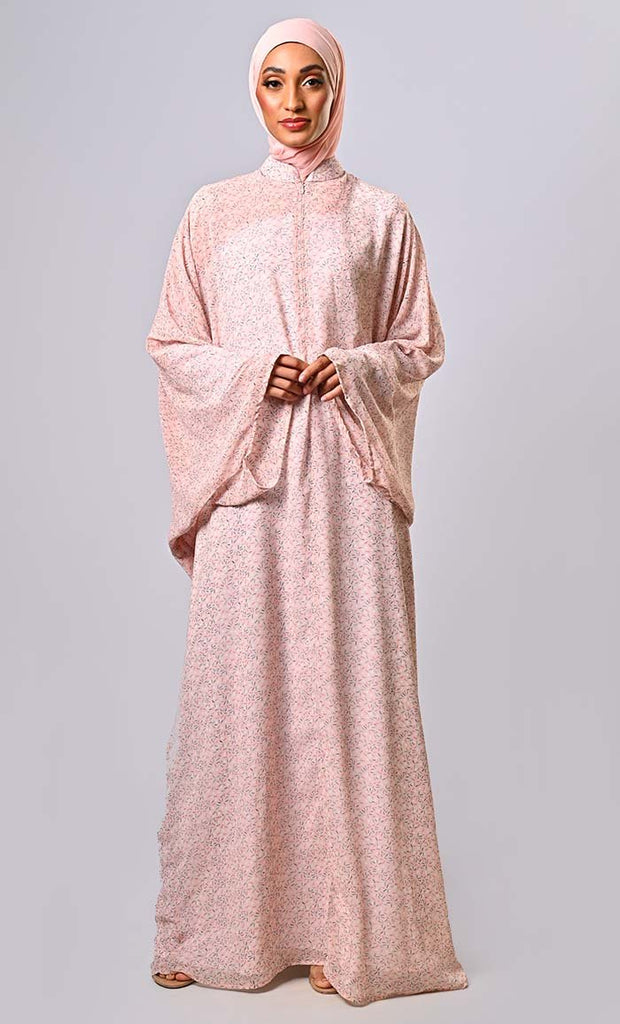 Modernity Meets Tradition light comfortable Front Zipper abaya - EastEssence.com