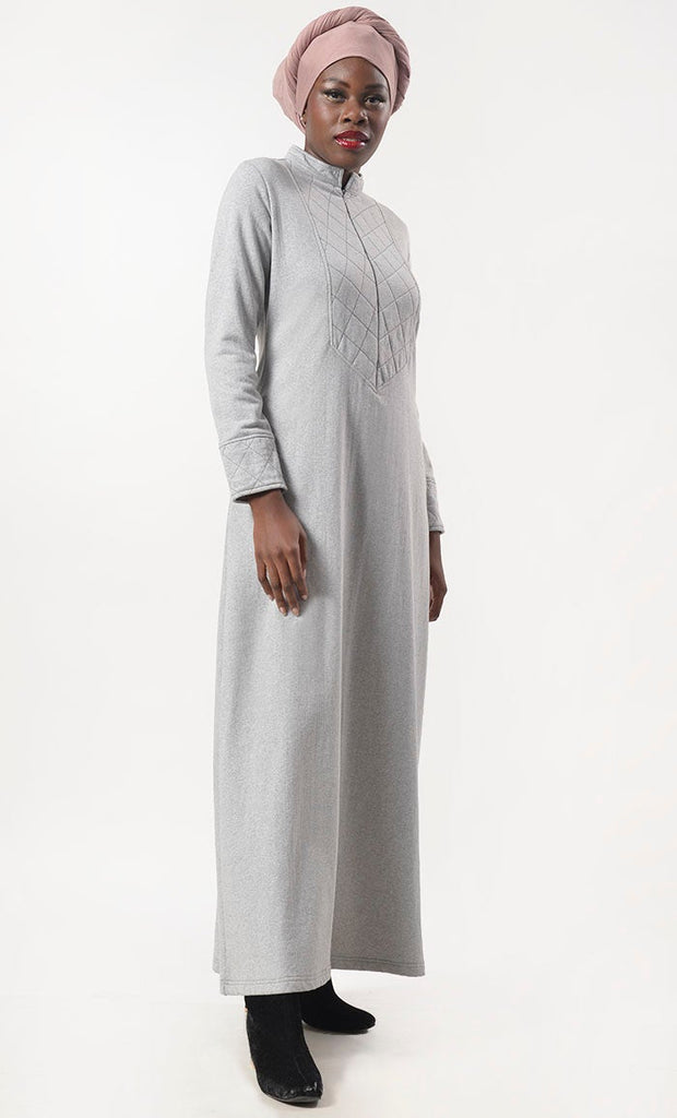 Modest Super Warm Fleece Abaya With Pockets - EastEssence.com
