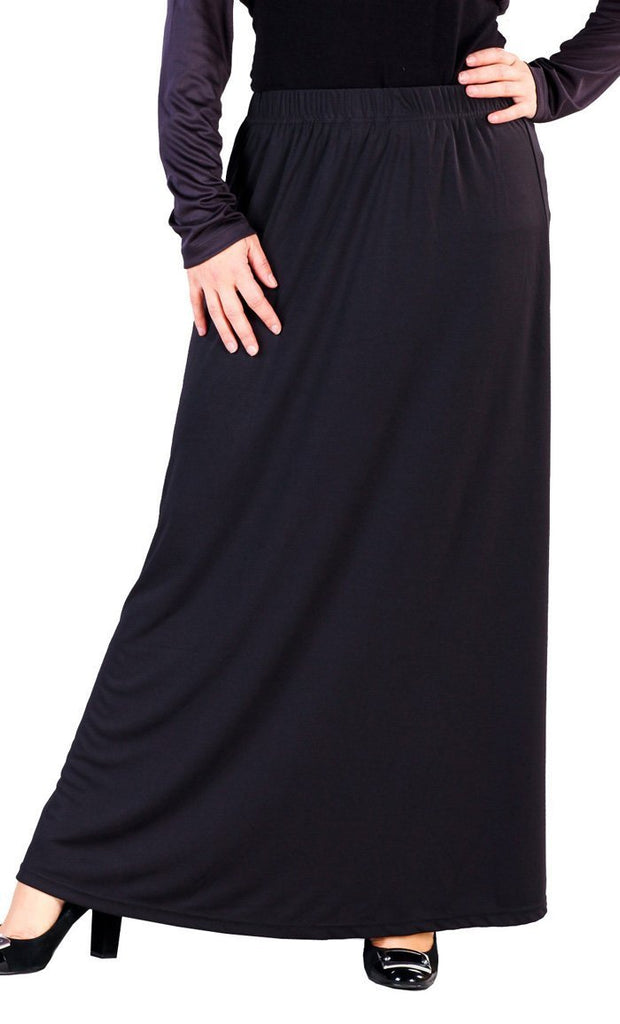 Modest Wear Elasticated Waistband Long Skirt - EastEssence.com