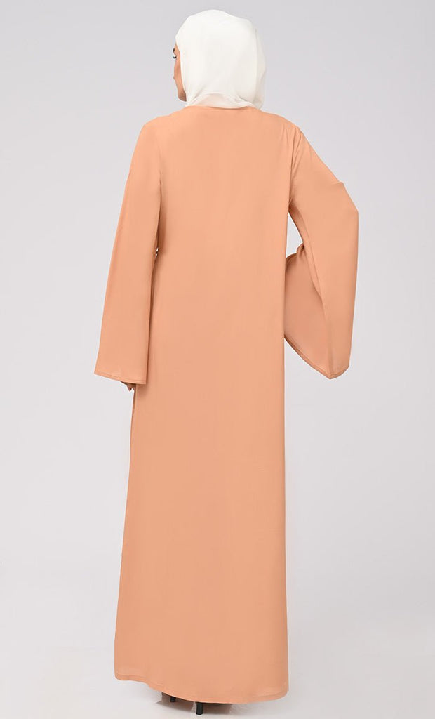Rayon Modest Muslim Double Layer Dress For Women - EastEssence.com
