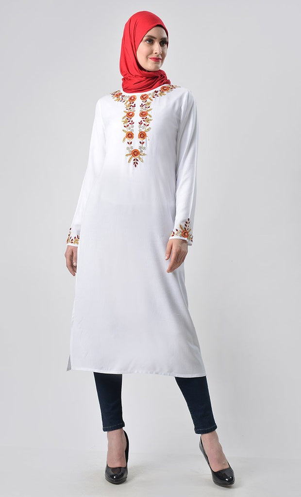 Rose Heavy Embroidered Tunic