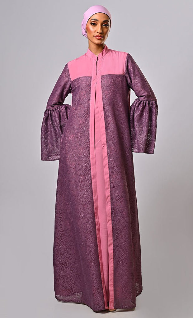 The Enchanting Allure of Korean Shimmer Fabric Abayas - EastEssence.com