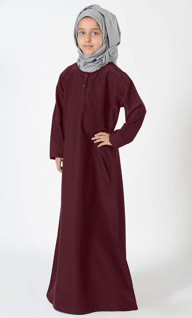Uniform Abaya- Kids Size (Maroon)
