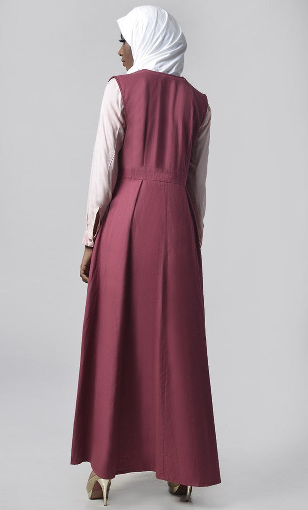 Unique Style Abaya With Inner Shirt - EastEssence.com