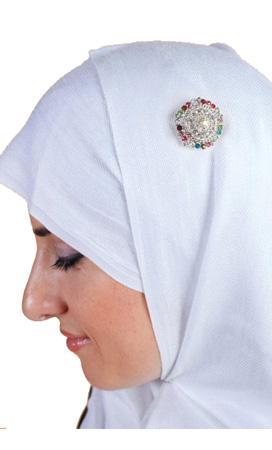 White Underscarf Hijab Cap