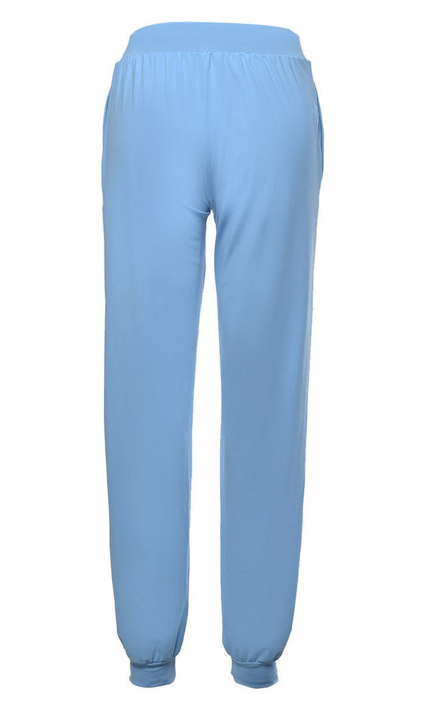 Women Light Blue Solid Swimming Pants