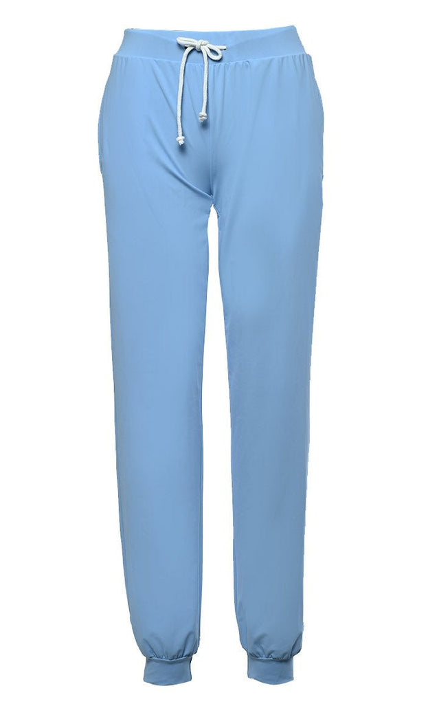 Women Light Blue Solid Swimming Pants