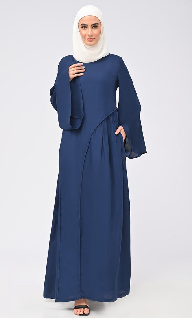 Women'S Rayon Islamic Double Layer Dress