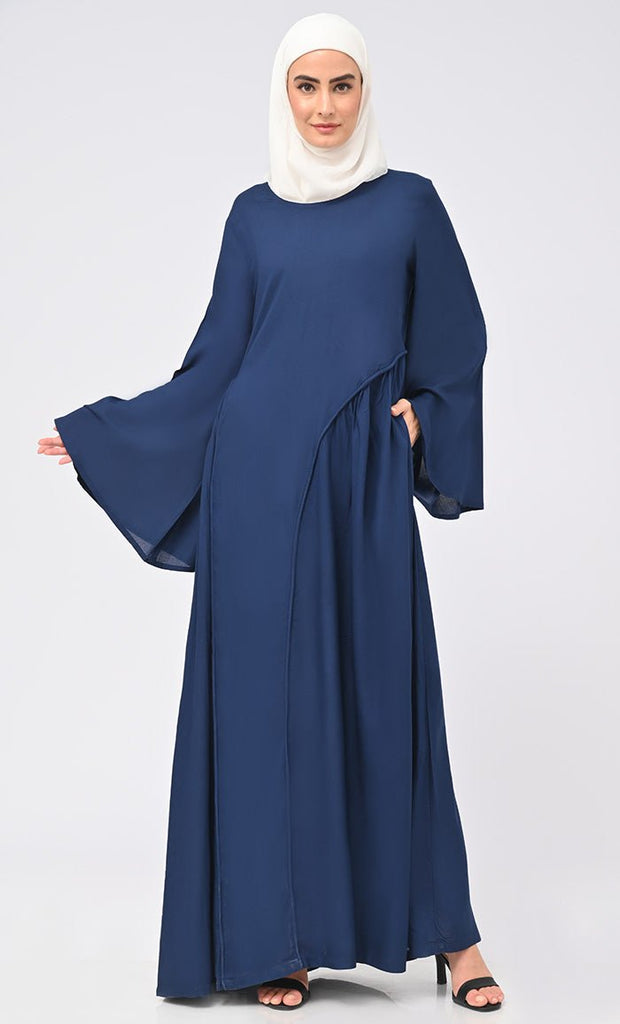 Women'S Rayon Islamic Double Layer Dress