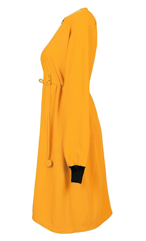 Women's Yellow Warm Pantorama Tunic - EastEssence.com