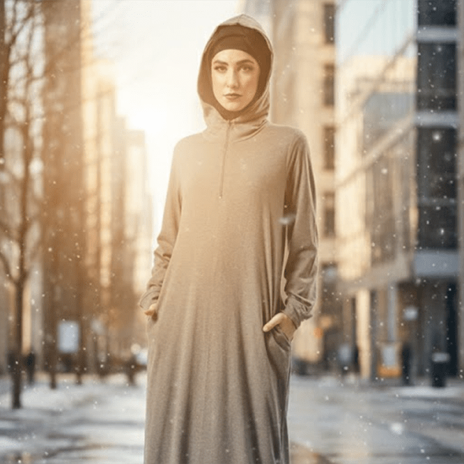 Uncover the Unique Touch of Modesty: East Essence Hoodie Abaya - EastEssence.com