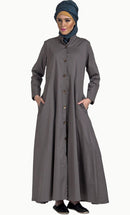 100% Twill Button Down Jilbab Dress - EastEssence.com