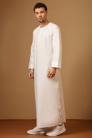 Men's Poplin mandarin collar solid Thobe