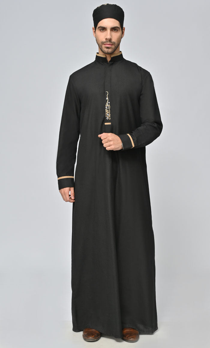 Buy Mens Arabic Embroidered Thobe