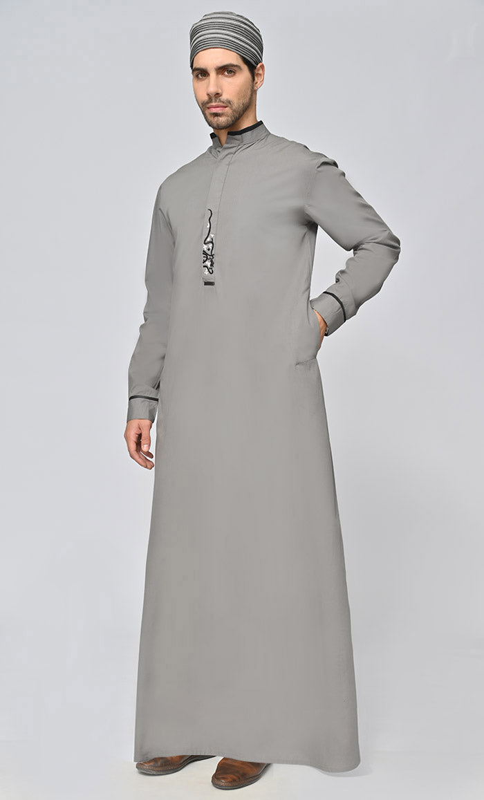 Buy Mens Islamic Embroidered Thobe