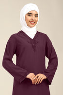 Women’s Firdous Embroidered V Neck Abaya Dress