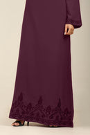 Women’s Firdous Embroidered V Neck Abaya Dress
