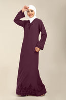 Women’s Firdous Embroidered V Neck Abaya Dress