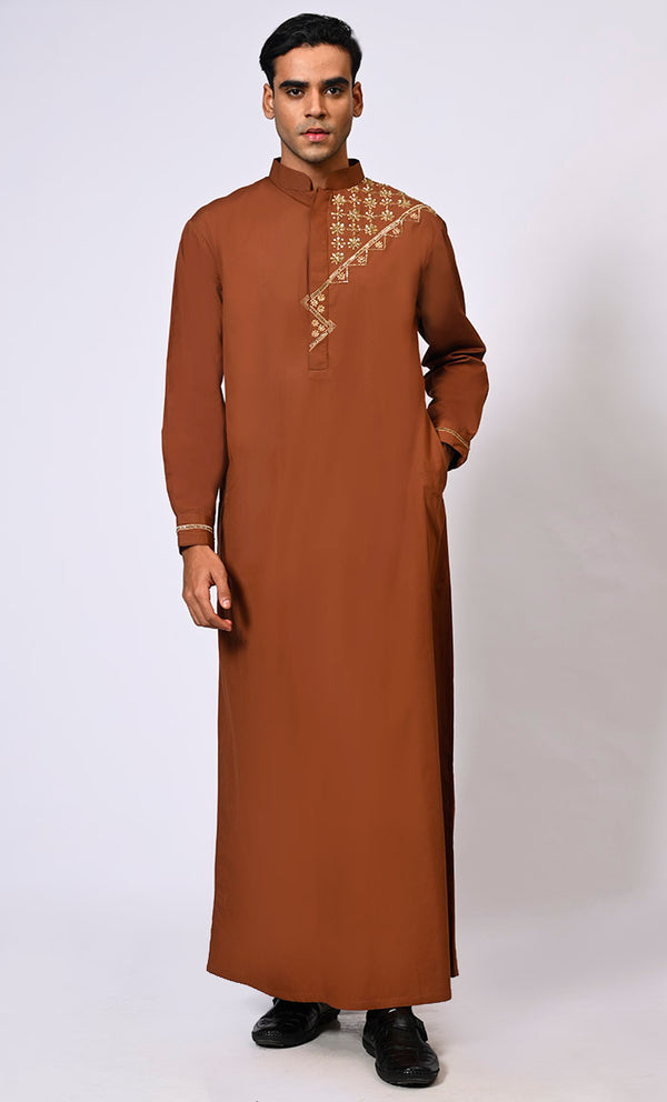 Traditional Men's Brown Thobe