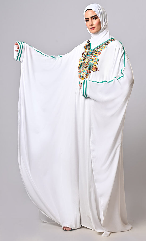 Pure Elegance White Embroidered