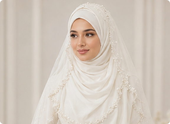 Layered hijab