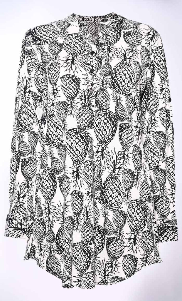 Aloha Pineapple Printed Tunic - Final Sale - EastEssence.com