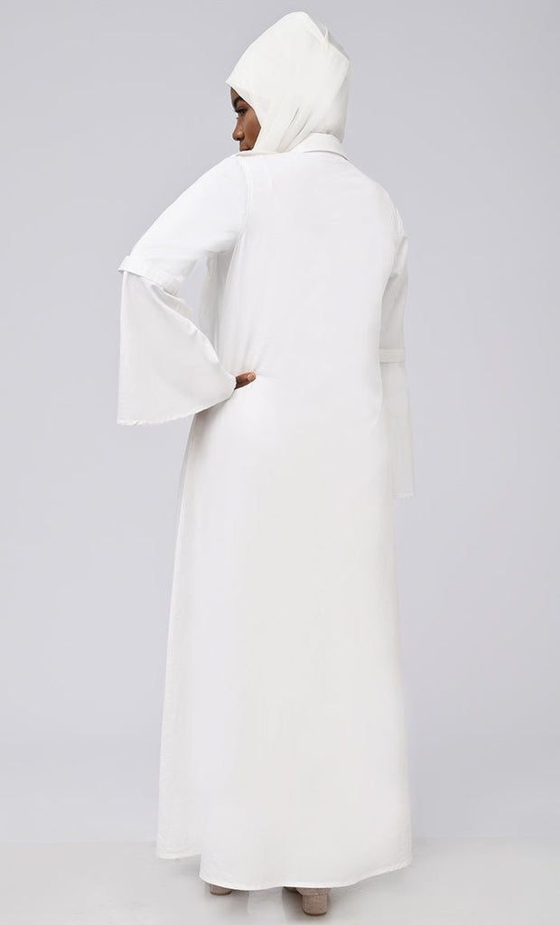 Asr Modest Button Down Prayer Dress For Women - Final Sale - EastEssence.com