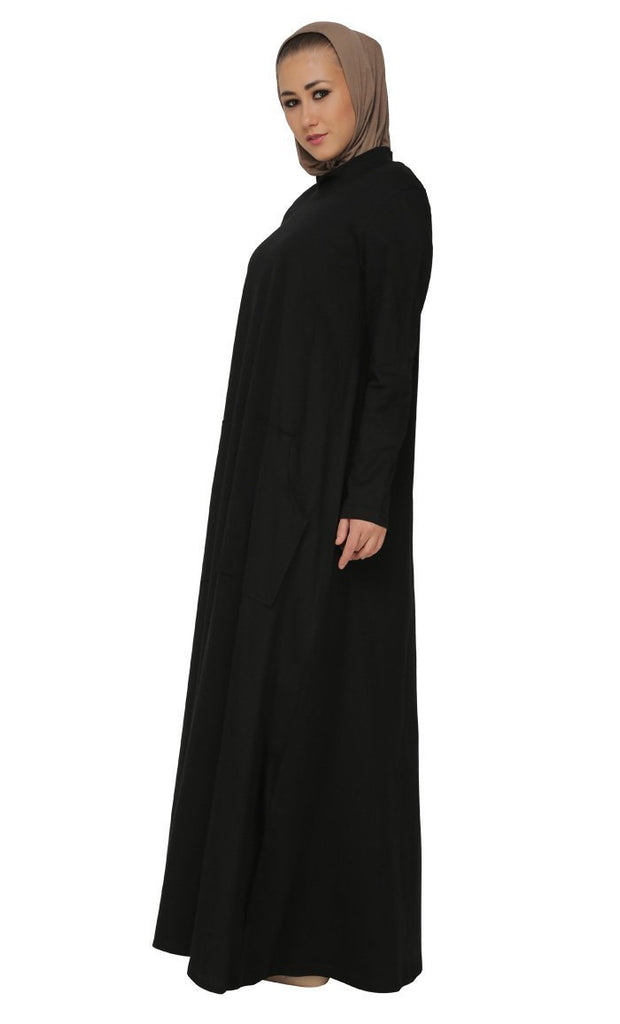 Asymmerical Cut Loose Fitted Abaya Dress - Final Sale - EastEssence.com