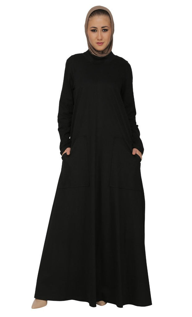 Asymmerical Cut Loose Fitted Abaya Dress - Final Sale - EastEssence.com