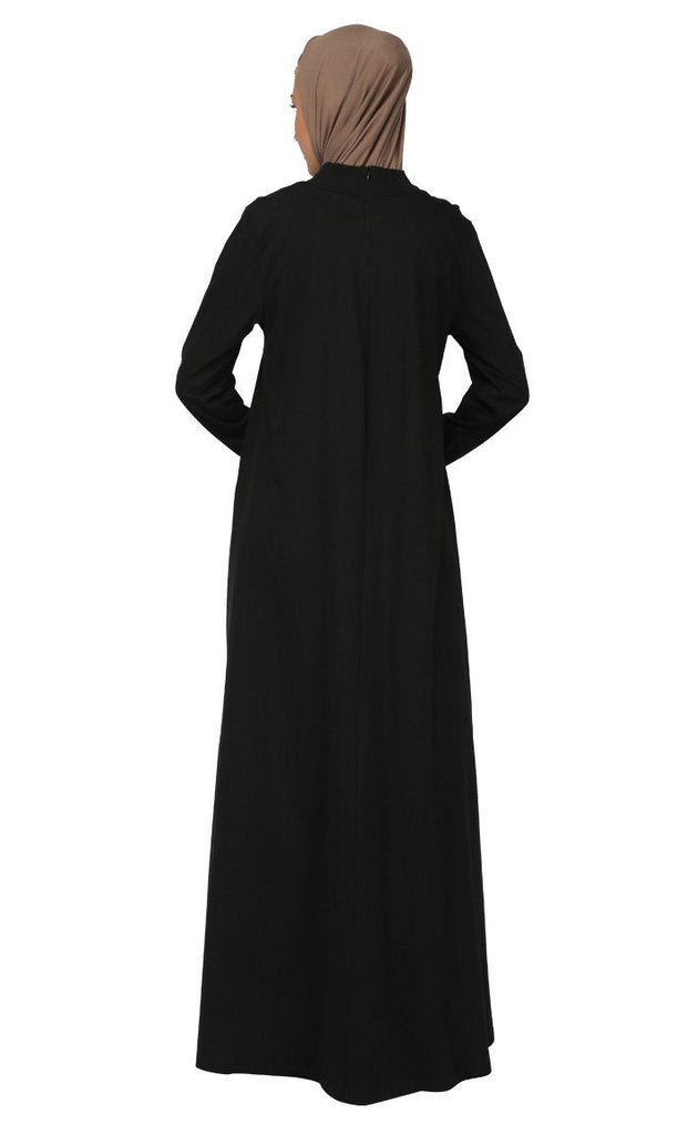 Asymmerical Cut Loose Fitted Abaya Dress - Final Sale - EastEssence.com