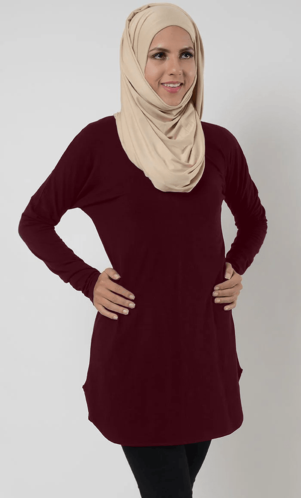 Basic Cotton Jersey Uniform Tunic - EastEssence.com