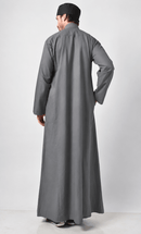 Basic Men's Traditional Thobe - Gray - EastEssence.com
