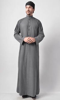 Basic Men's Traditional Thobe - Gray - EastEssence.com