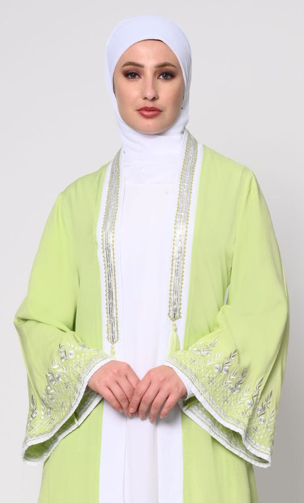 Beautiful women's 2pc Embroidered Shrug And Inner Set - EastEssence.com